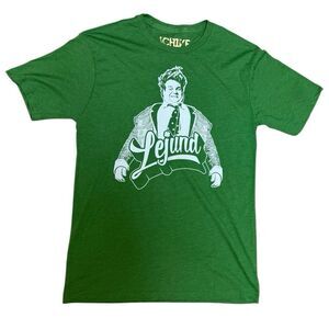 Chive Tees Holy Shnike Lejund Chris Farley tshirt. Olive Green. Men's. Sz S